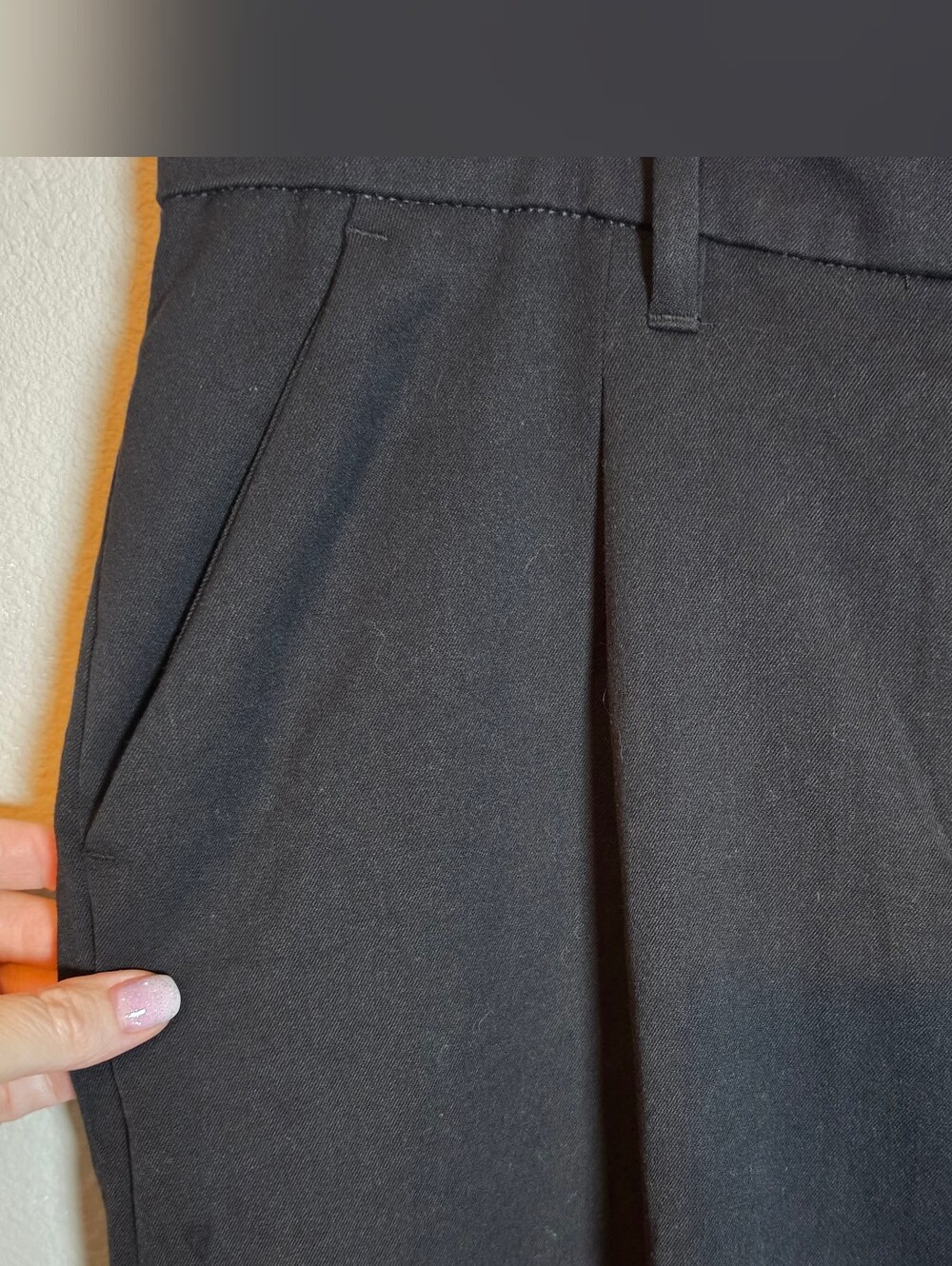 AE American Eagle Curvy Wide Leg Trousers Size 14 NWT Black High Waist Workwear - Picture 5 of 8
